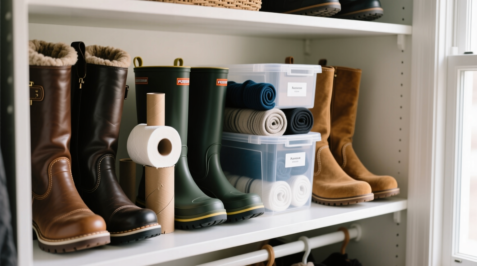 closet organization tips for boots