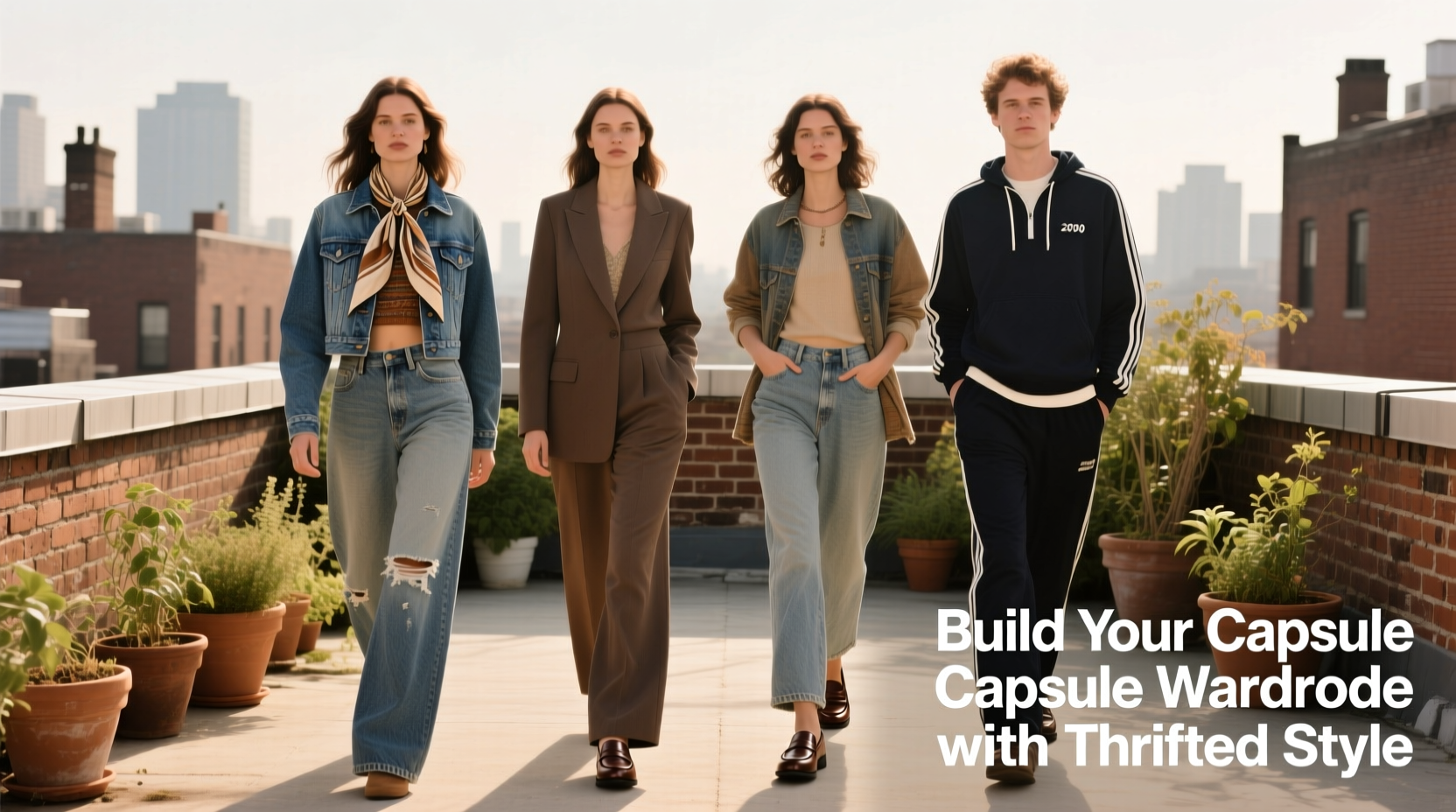 how to create a capsule wardrobe with only thrifted clothing