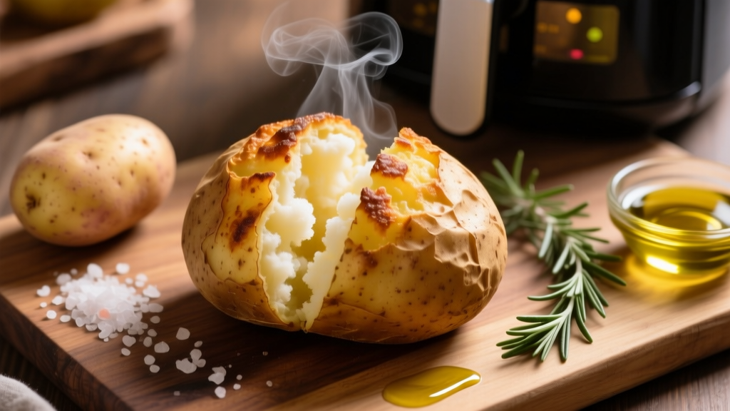 Easy Air Fryer Baked Potato (Crispy Skin, Fluffy Inside)