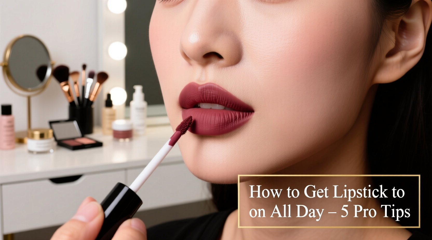 how to get lipstick to stay on without smudging all day