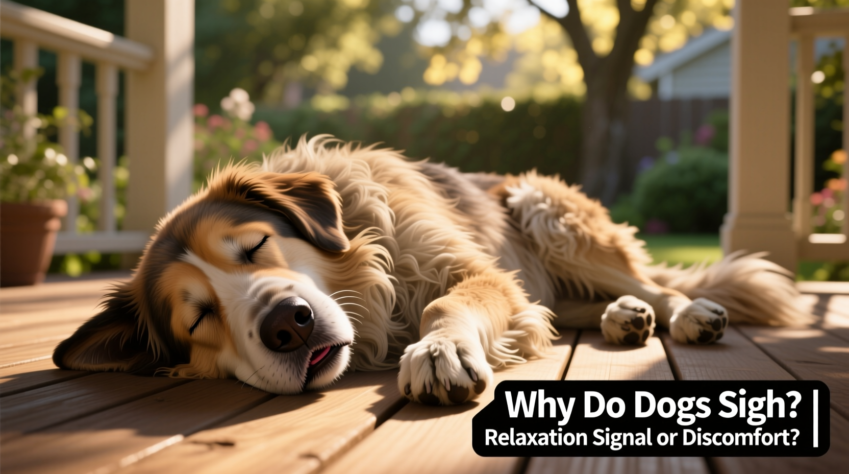why do dogs sigh loudly relaxation signal or sign of discomfort