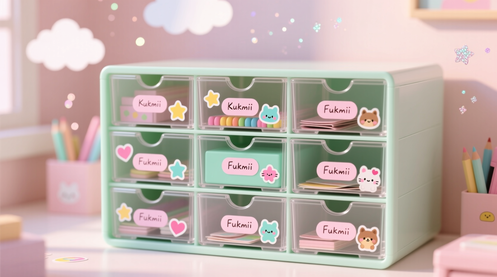 closet organization tips for kawaii stationery