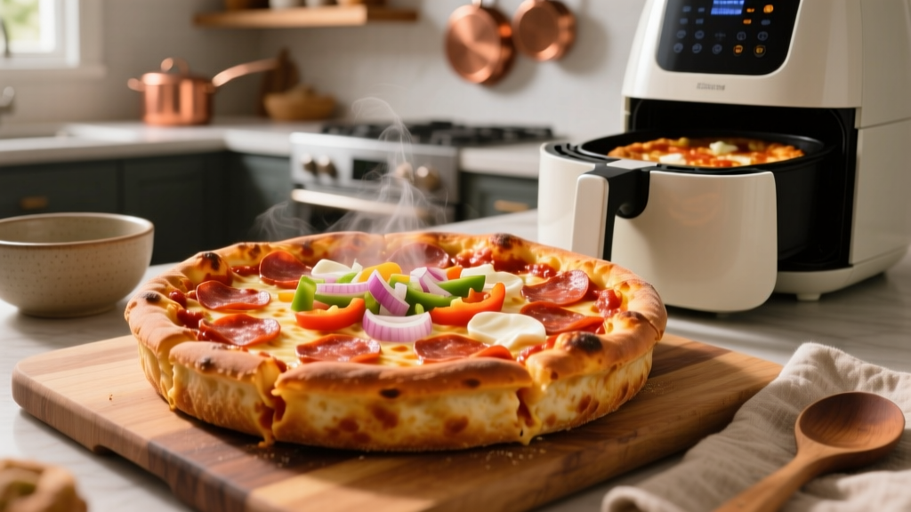 Air Fryer Chicago Deep Dish Pizza (Easy & Crispy!)