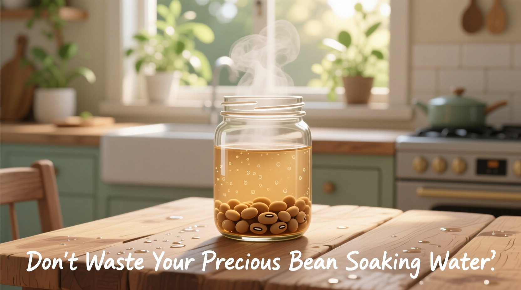 dont waste your precious bean soaking water