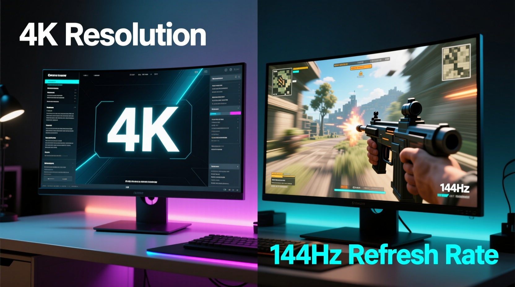 4k monitor vs 144hz gaming display which matters more for fps players
