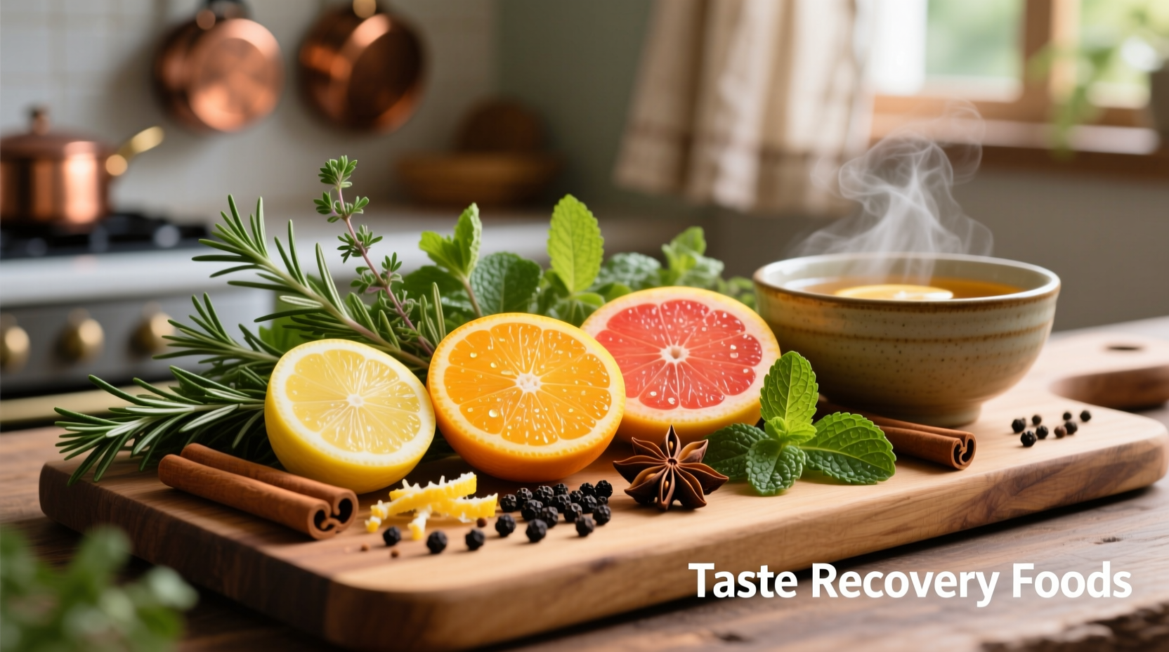 Taste recovery foods with citrus, herbs and spices