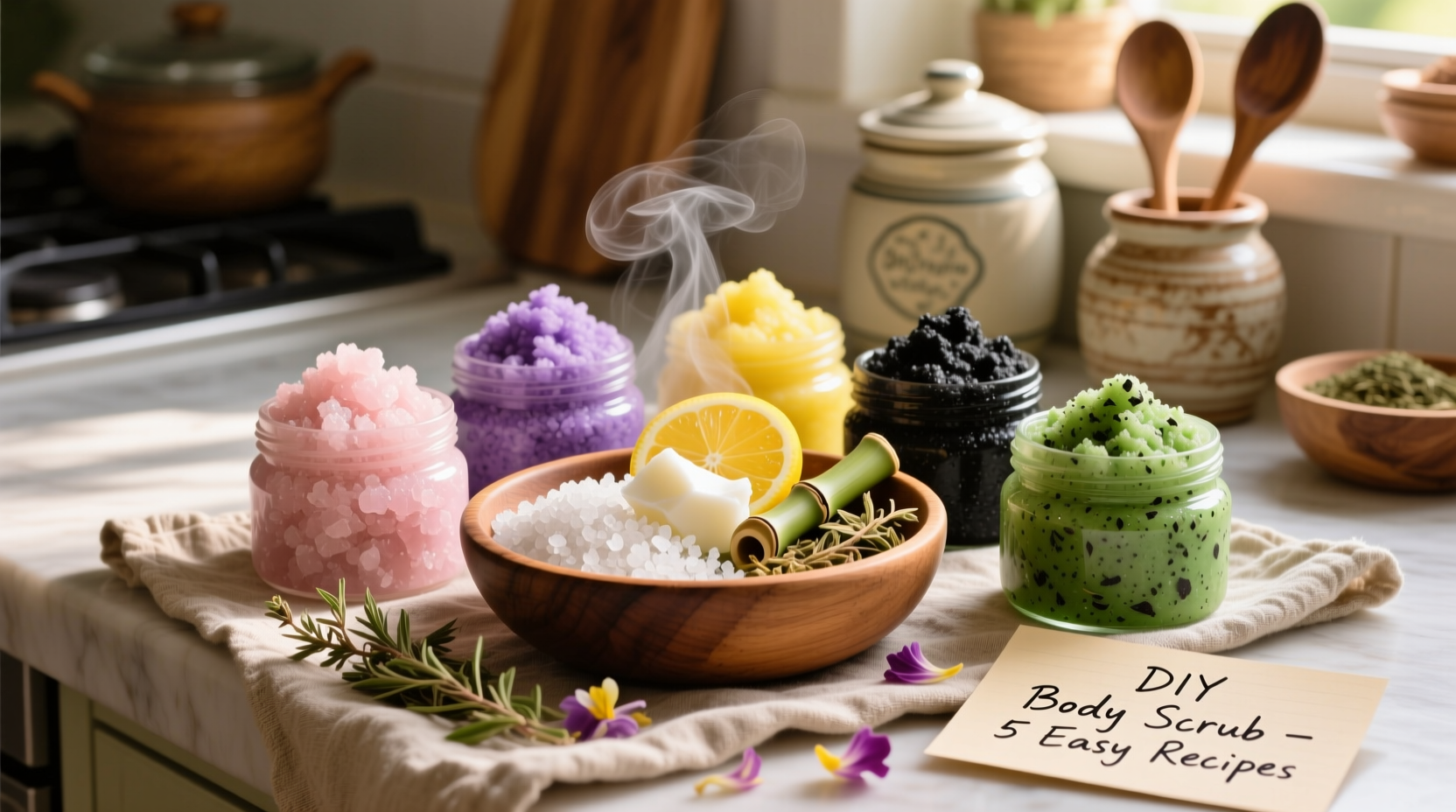 homemade salt scrub recipes to try
