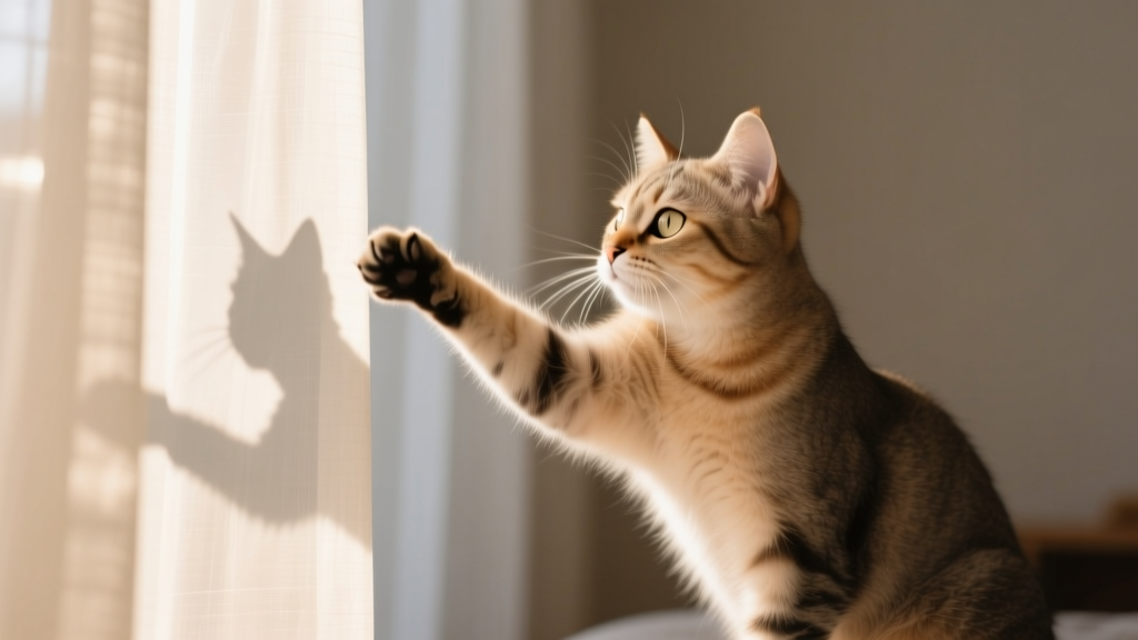 Cat Paw Swatting at Moving Shadows: Play Drive