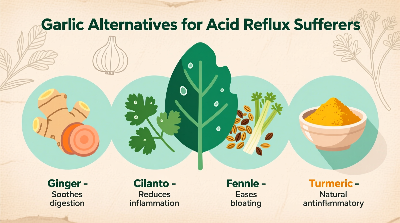 Garlic alternatives for acid reflux sufferers