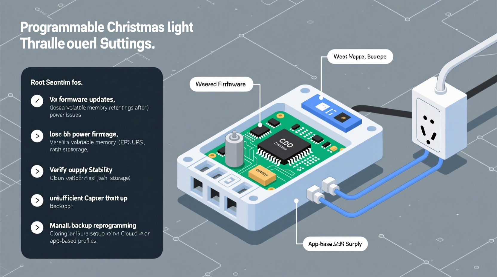why does my programmable christmas light controller lose settings after power outages and how to prevent it