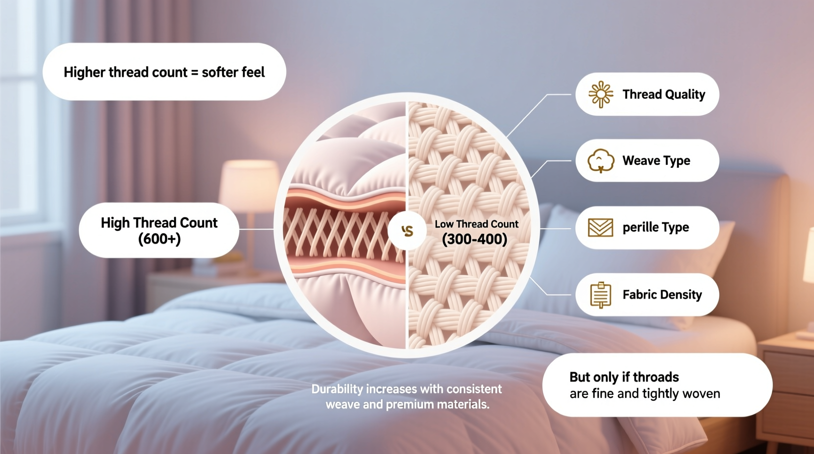 what makes a duvet cover thread count matter for softness and durability