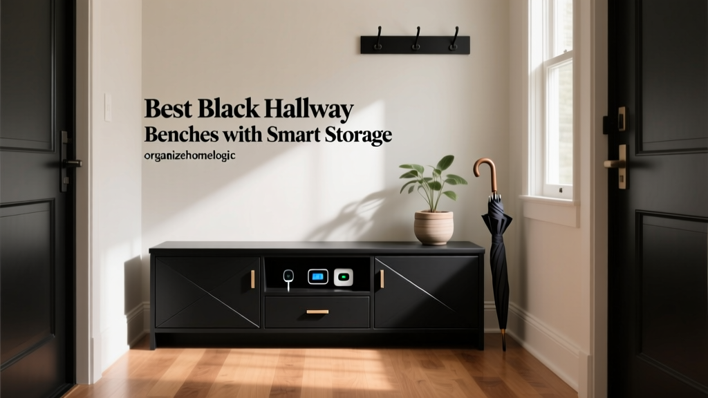 Best Black Hallway Benches with Smart Storage