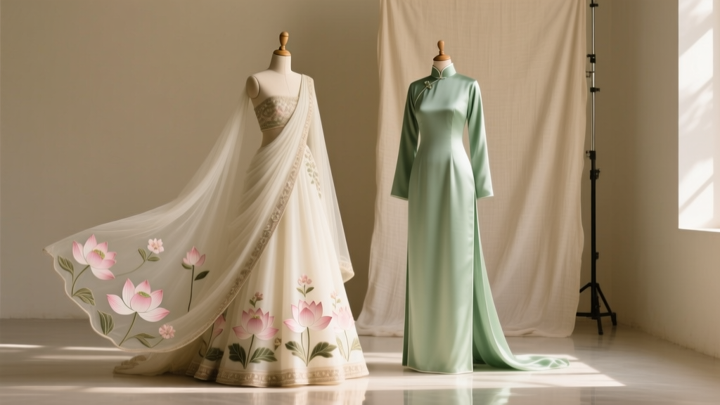 Lotus vs Ahimsa Silk: 2026 Bridal Lehenga & Ao Dai Guide