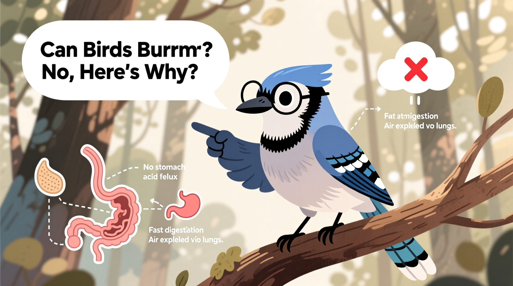 can birds burp