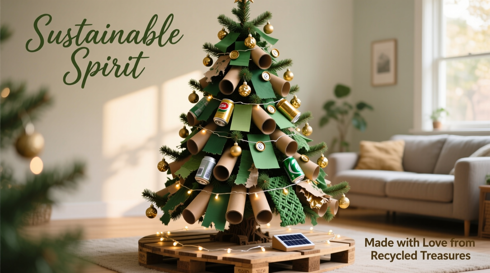 how to make a sustainable christmas tree using only recycled materials