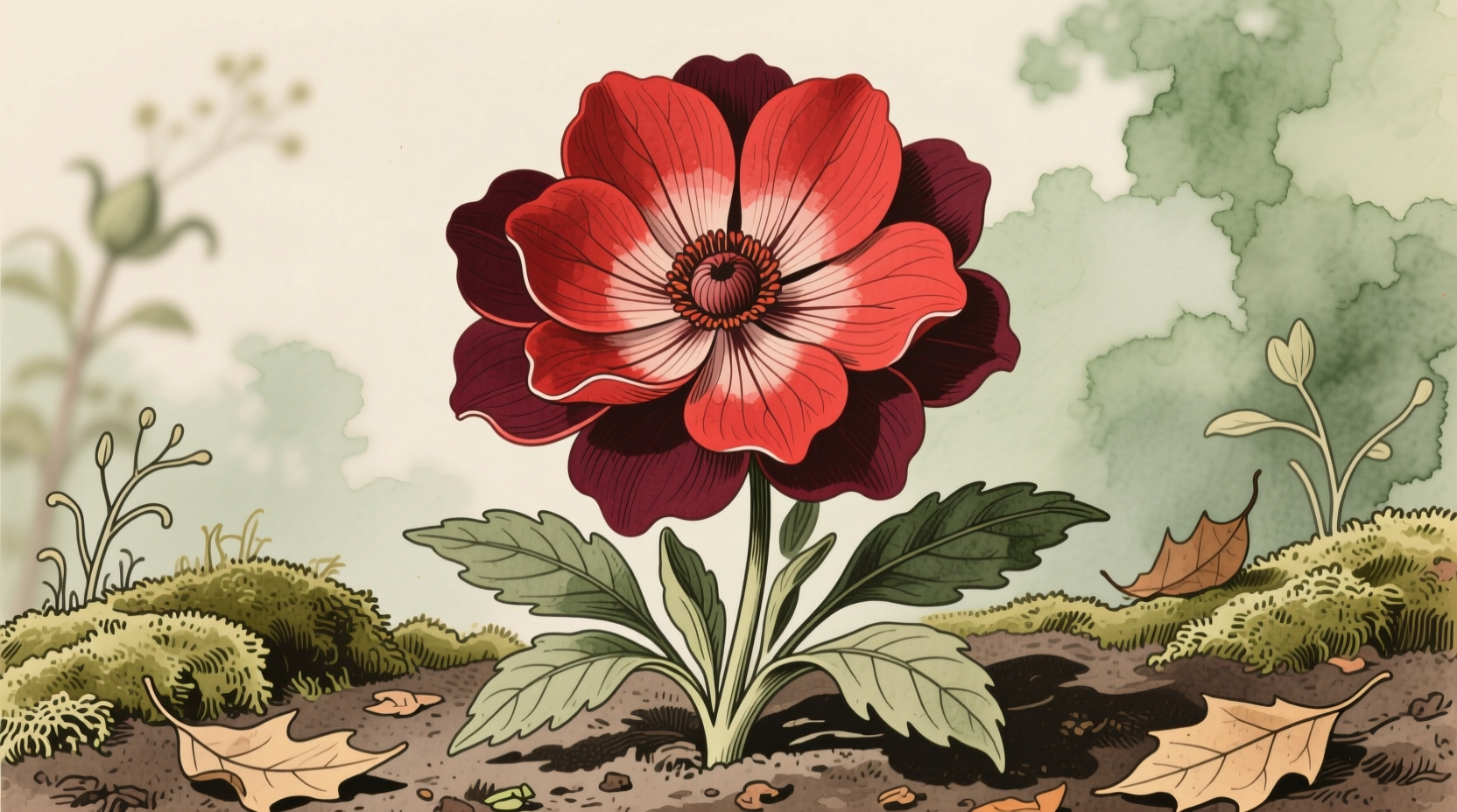 red flower perennial