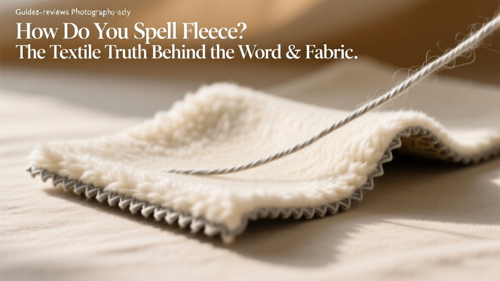 How Do You Spell Fleece? The Textile Truth Behind the Word & Fabric