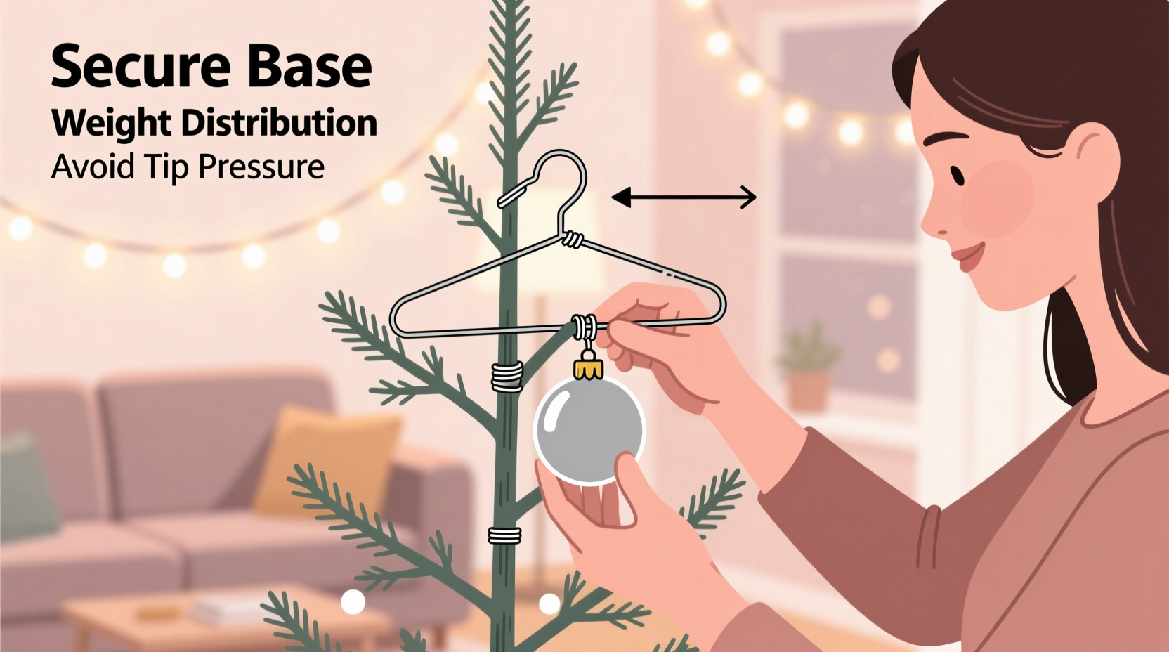 how to hang heavy ornaments on thin christmas tree branches without breaking