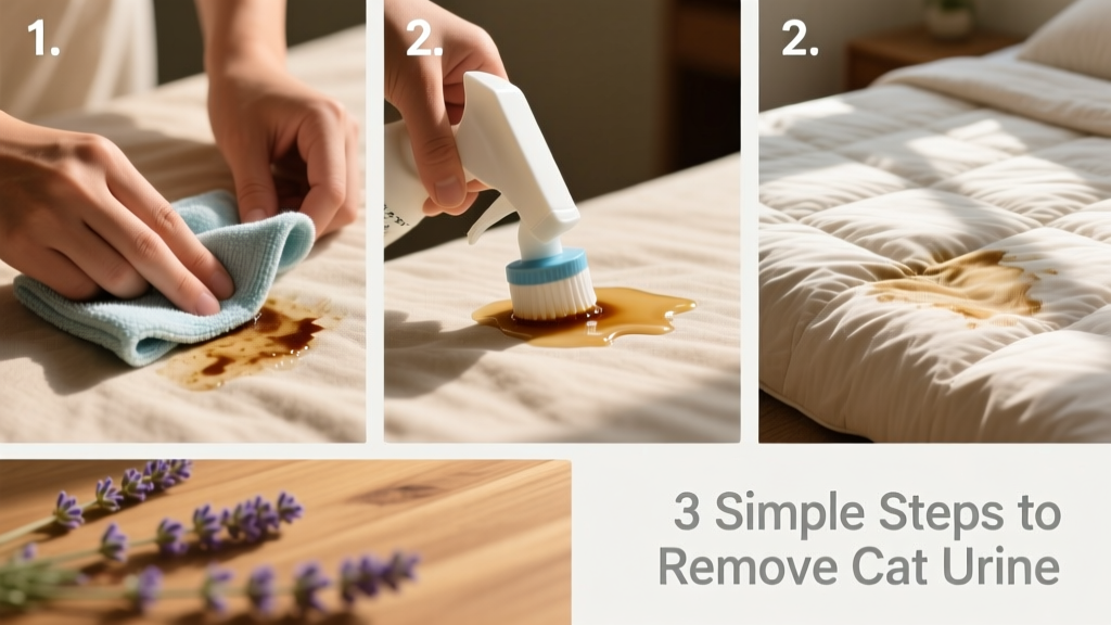 How To Get Cat Pee Out of a Comforter in 3 Simple Steps