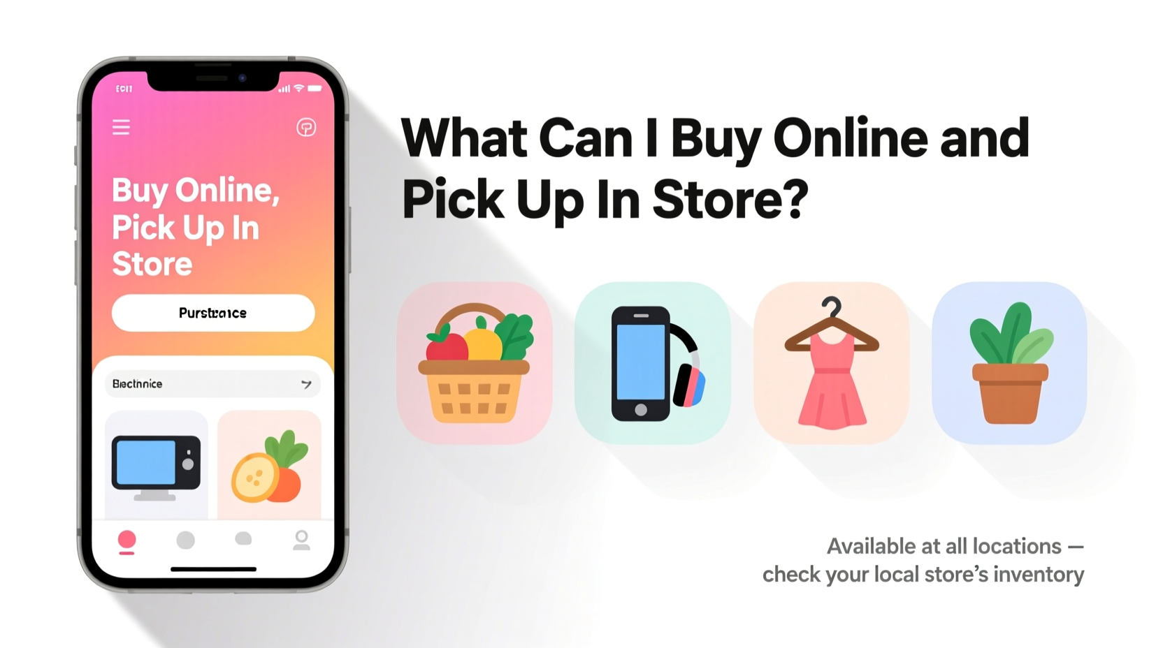 what can i purchase online and pick up in store