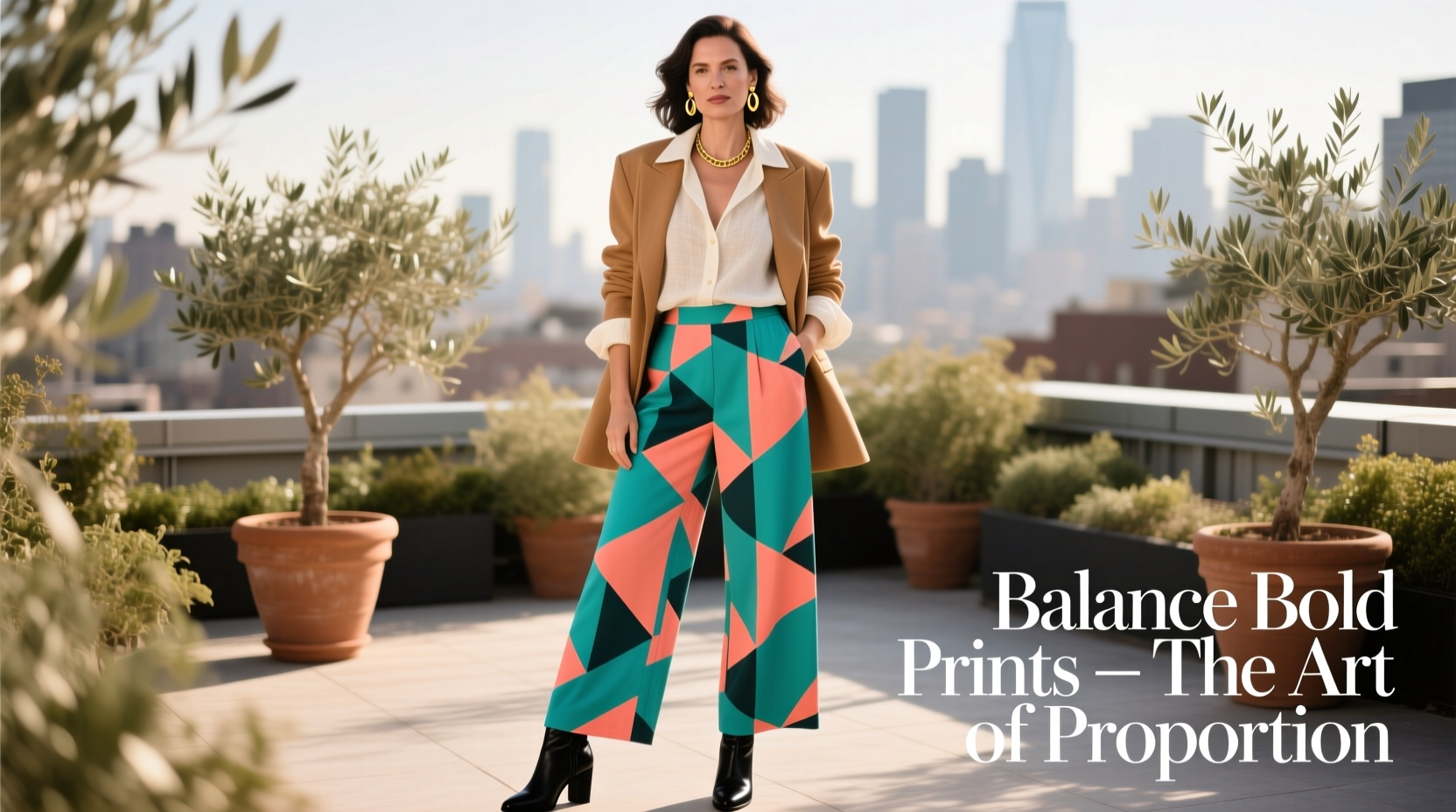 how to pair bold printed pants without overwhelming your outfit