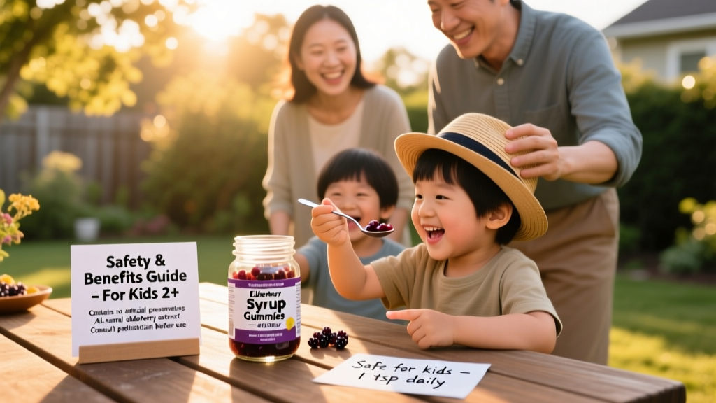 Elderberry for Kids: Evidence-Based Safety, Benefits, and Risks of Syrups and Gummies
