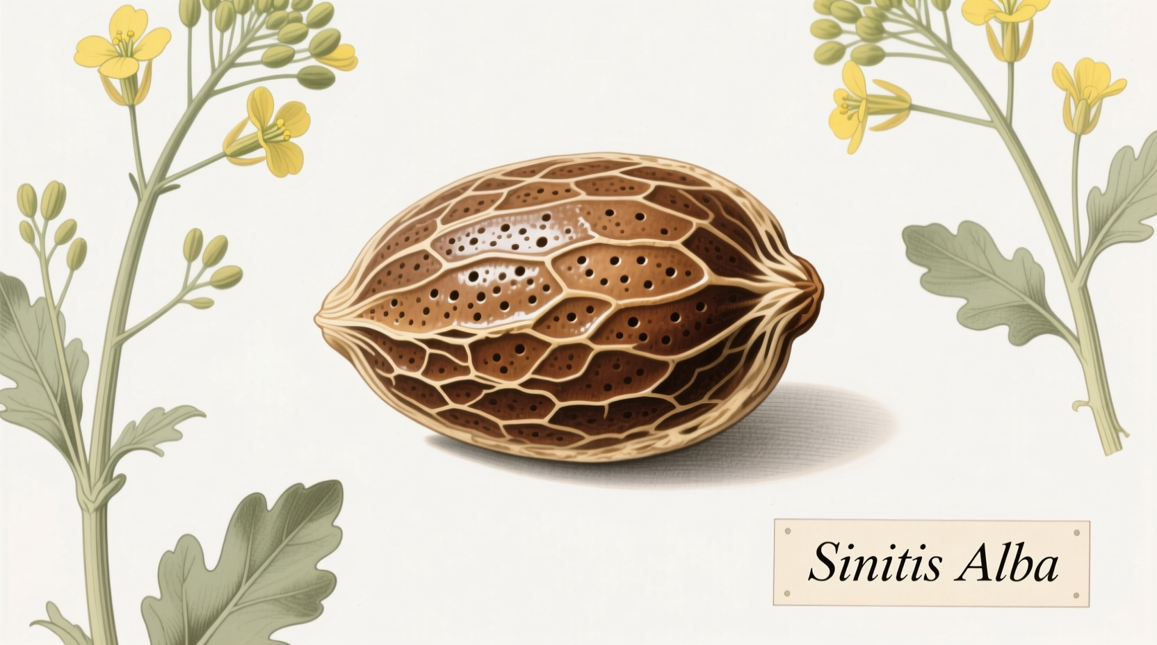 Close-up of brown and yellow mustard seeds