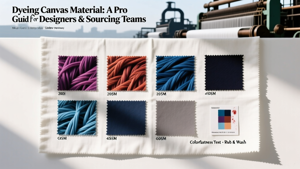 Dyeing Canvas Material: A Pro Guide for Designers & Sourcing Teams