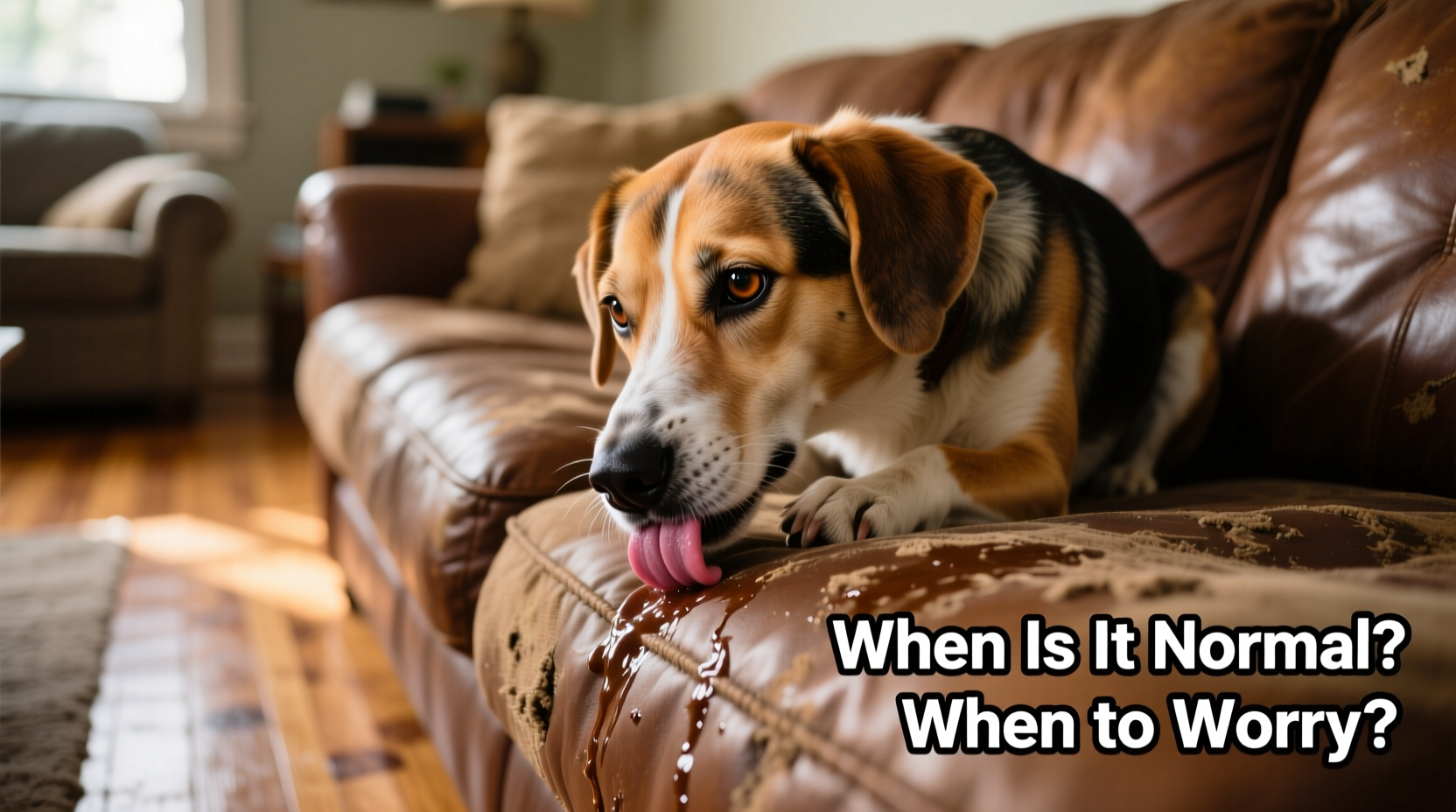 why does my dog lick the couch constantly and when to worry