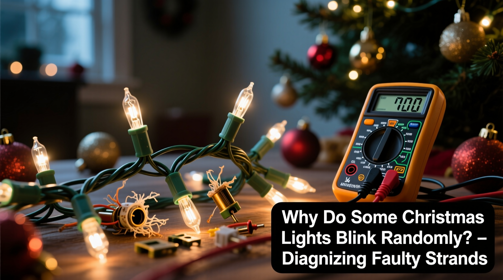 why are some christmas lights blinking randomly diagnosing faulty strands