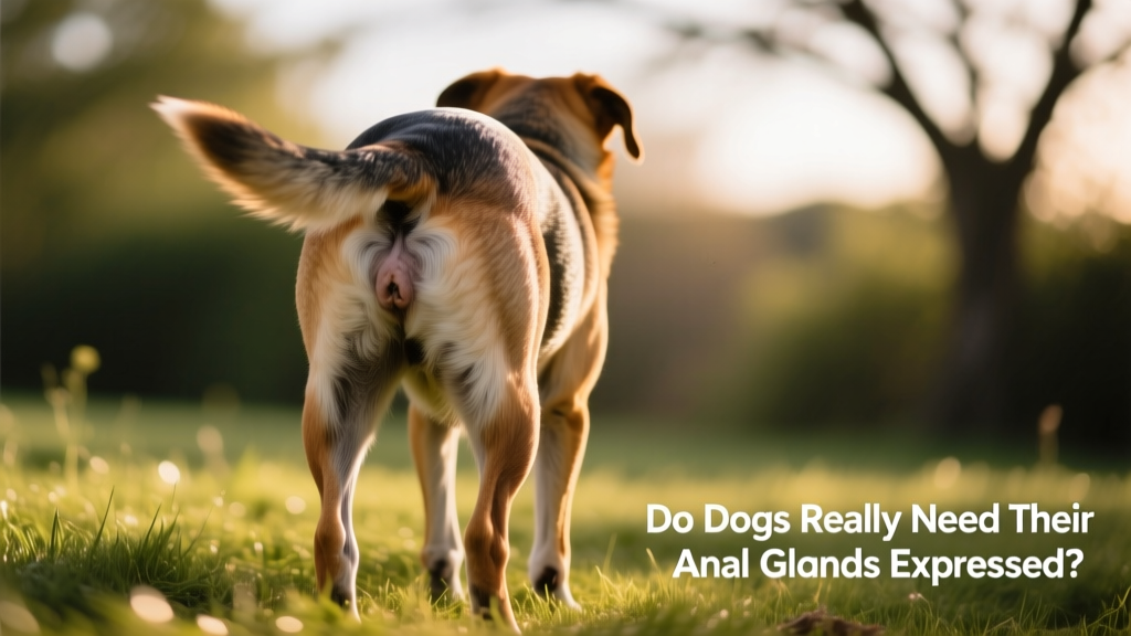Close-up photo showing a healthy dog’s rear end with no visible swelling or discharge