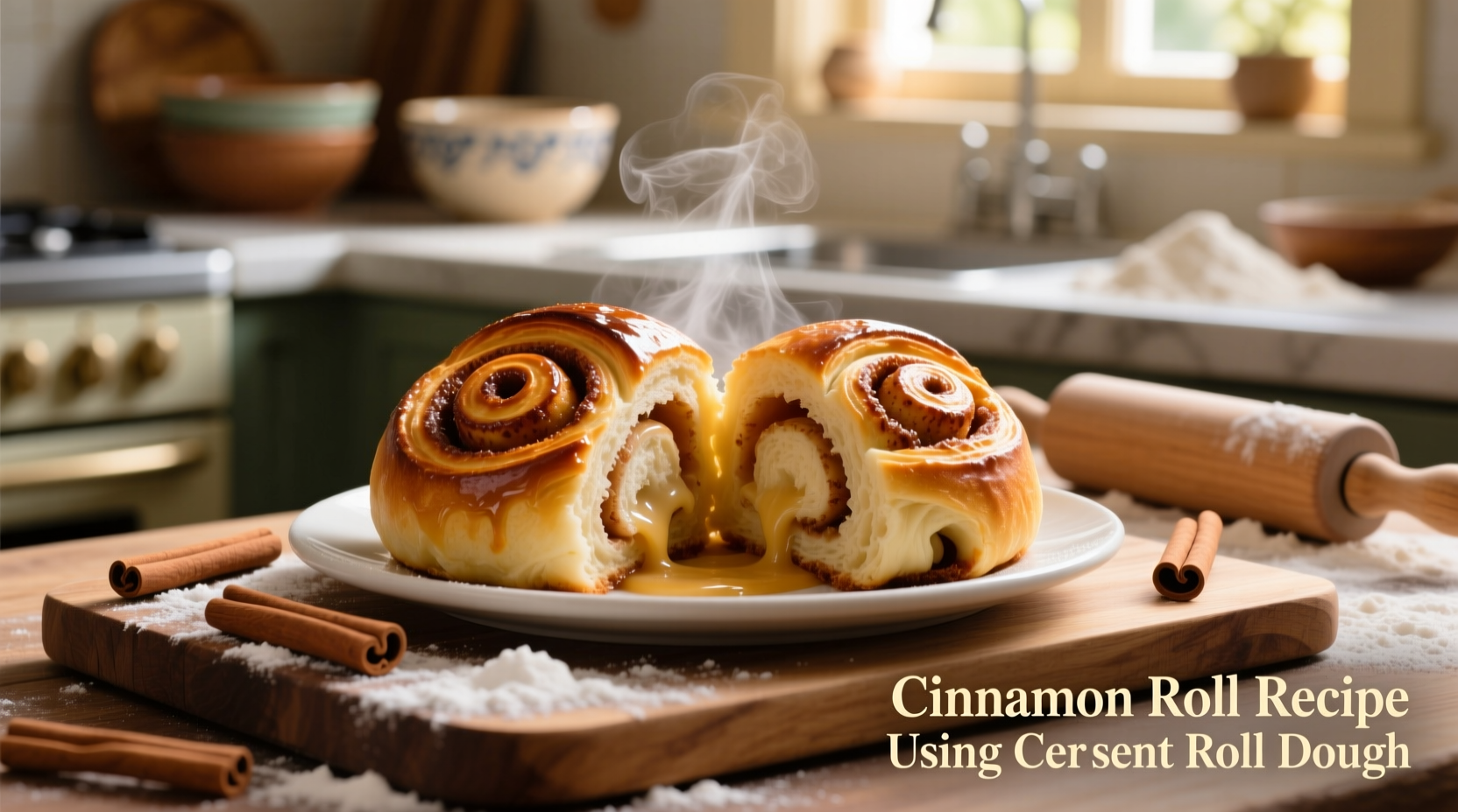 cinnamon roll recipe using crescent roll dough