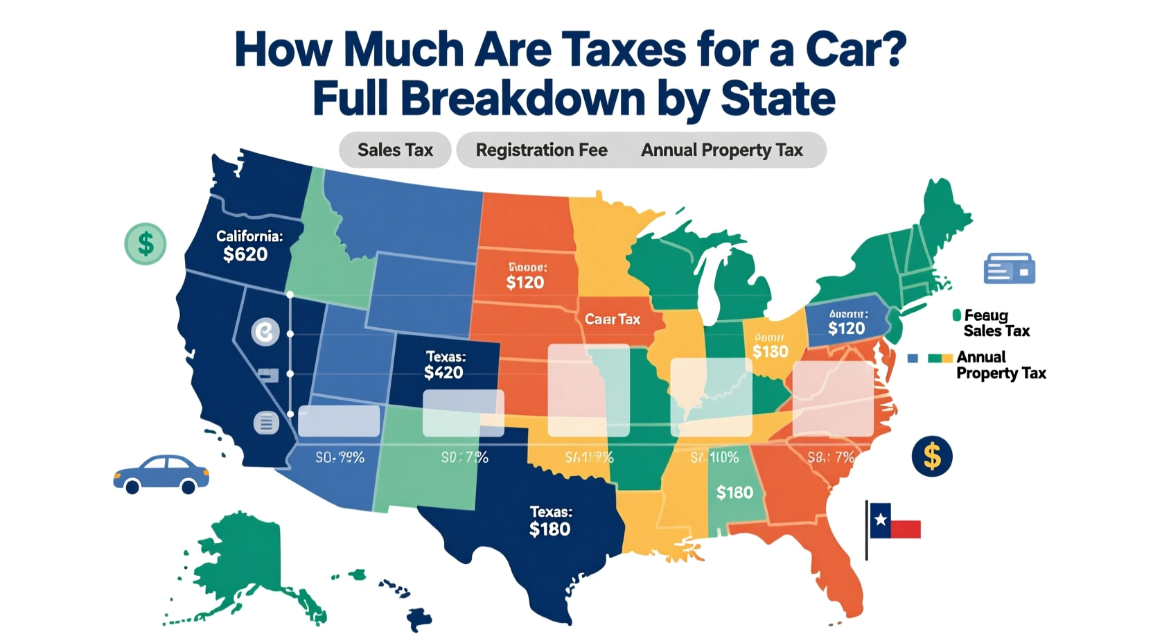 how much are taxes for a car