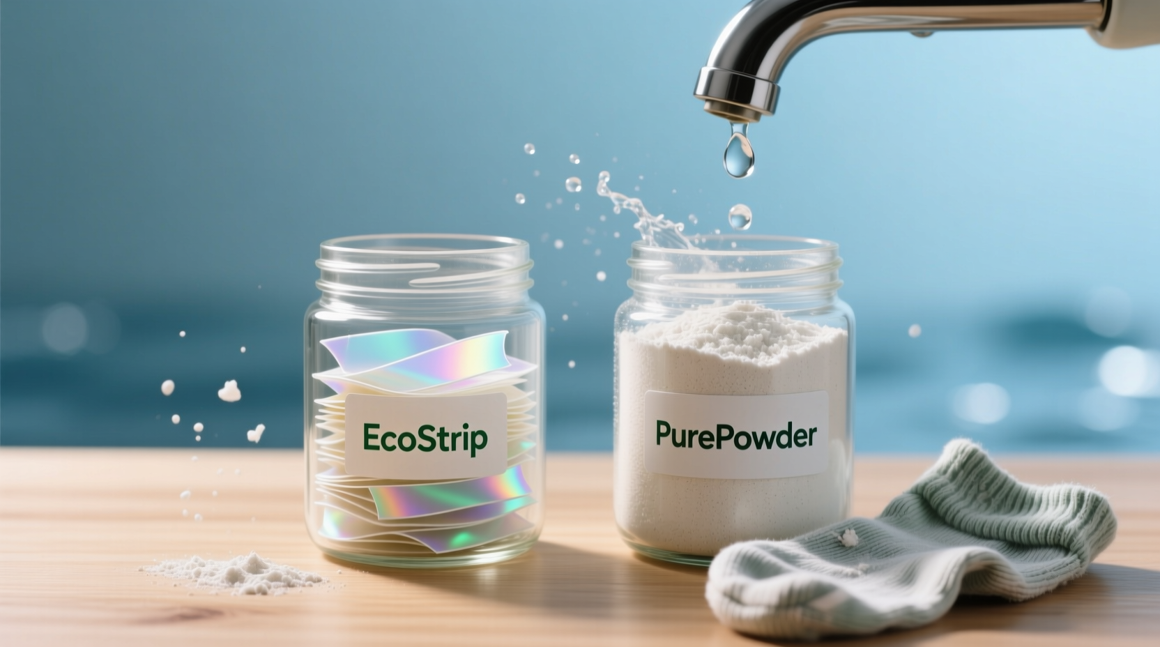 eco laundry strips vs powdered soap in cold wash