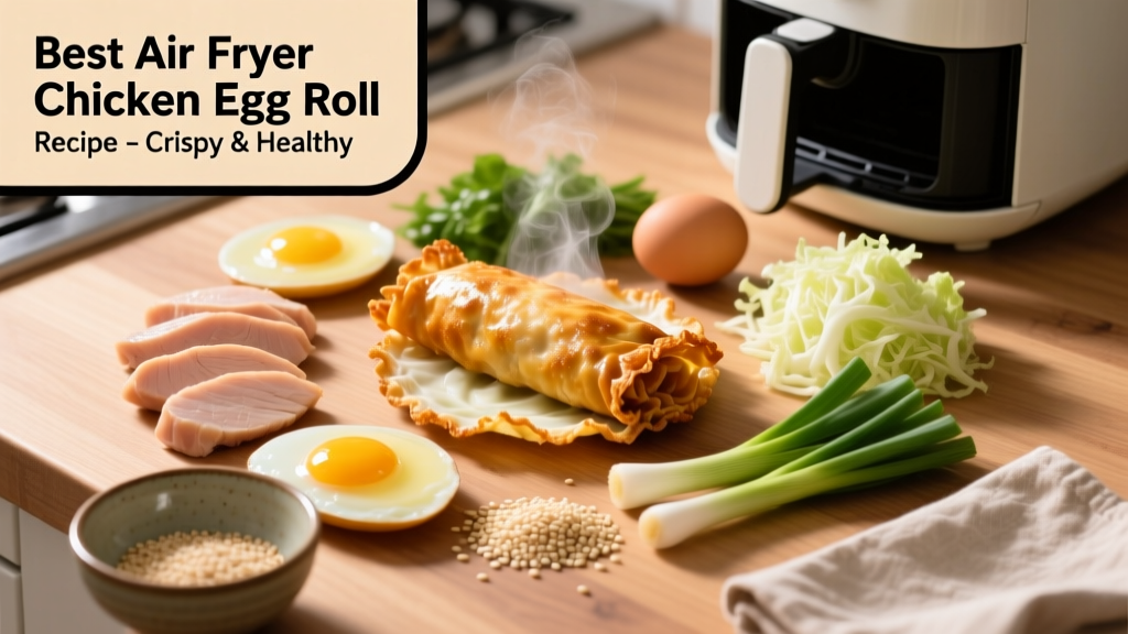 Crispy Air Fryer Chicken Egg Rolls (Healthy & Easy)