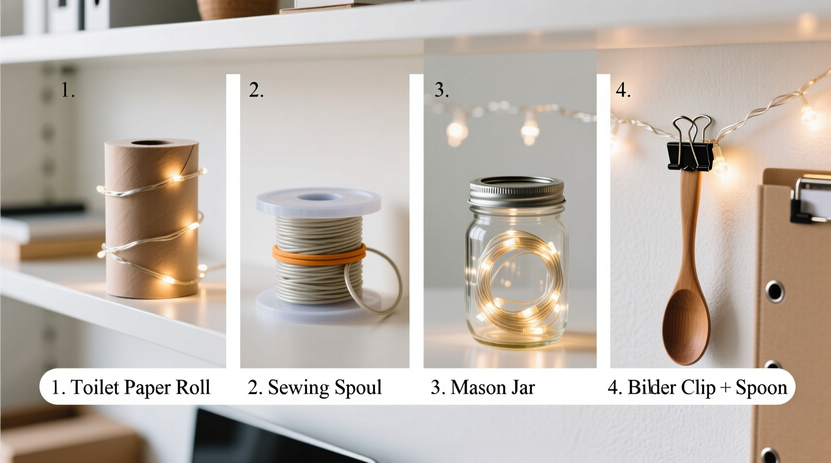 how to store led string lights without tangling using household items you already own