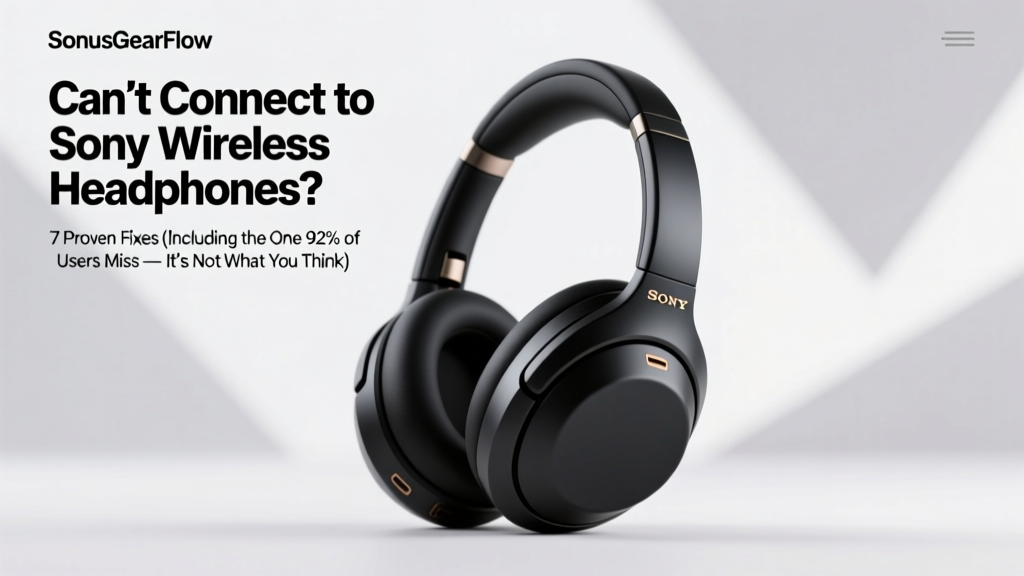 Can’t Connect to Sony Wireless Headphones? 7 Fixes