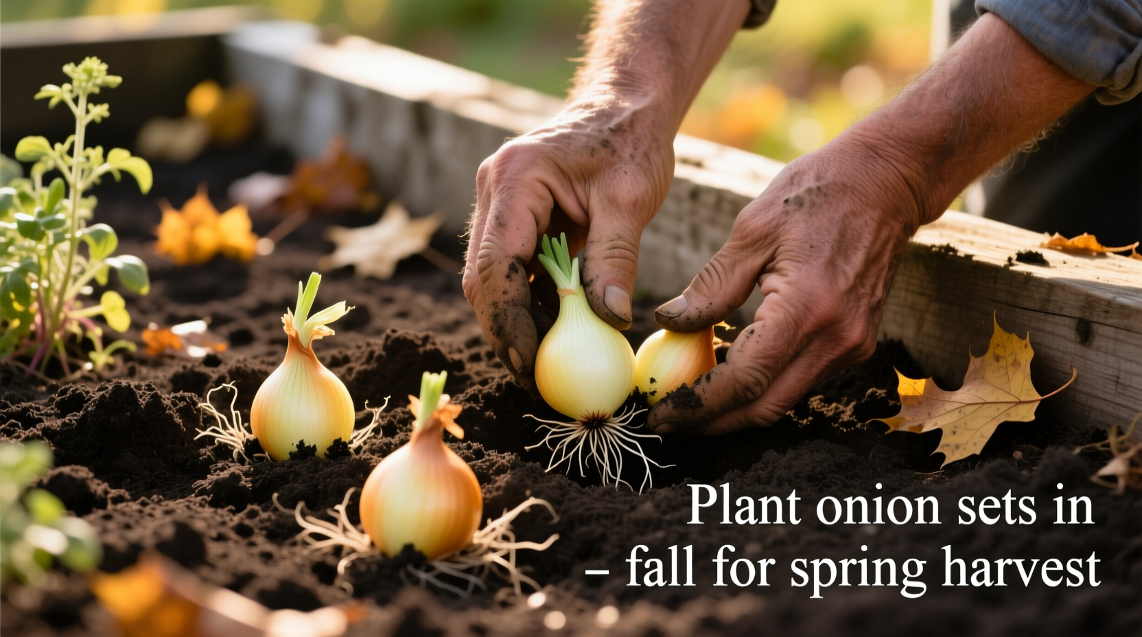 when to plant onion sets in the fall