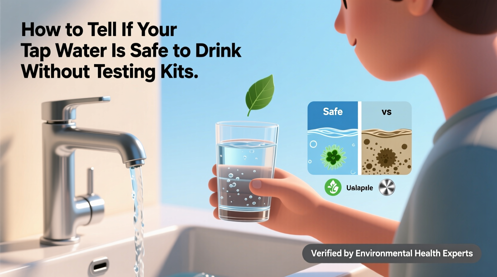 how to tell if your tap water is safe to drink without testing kits