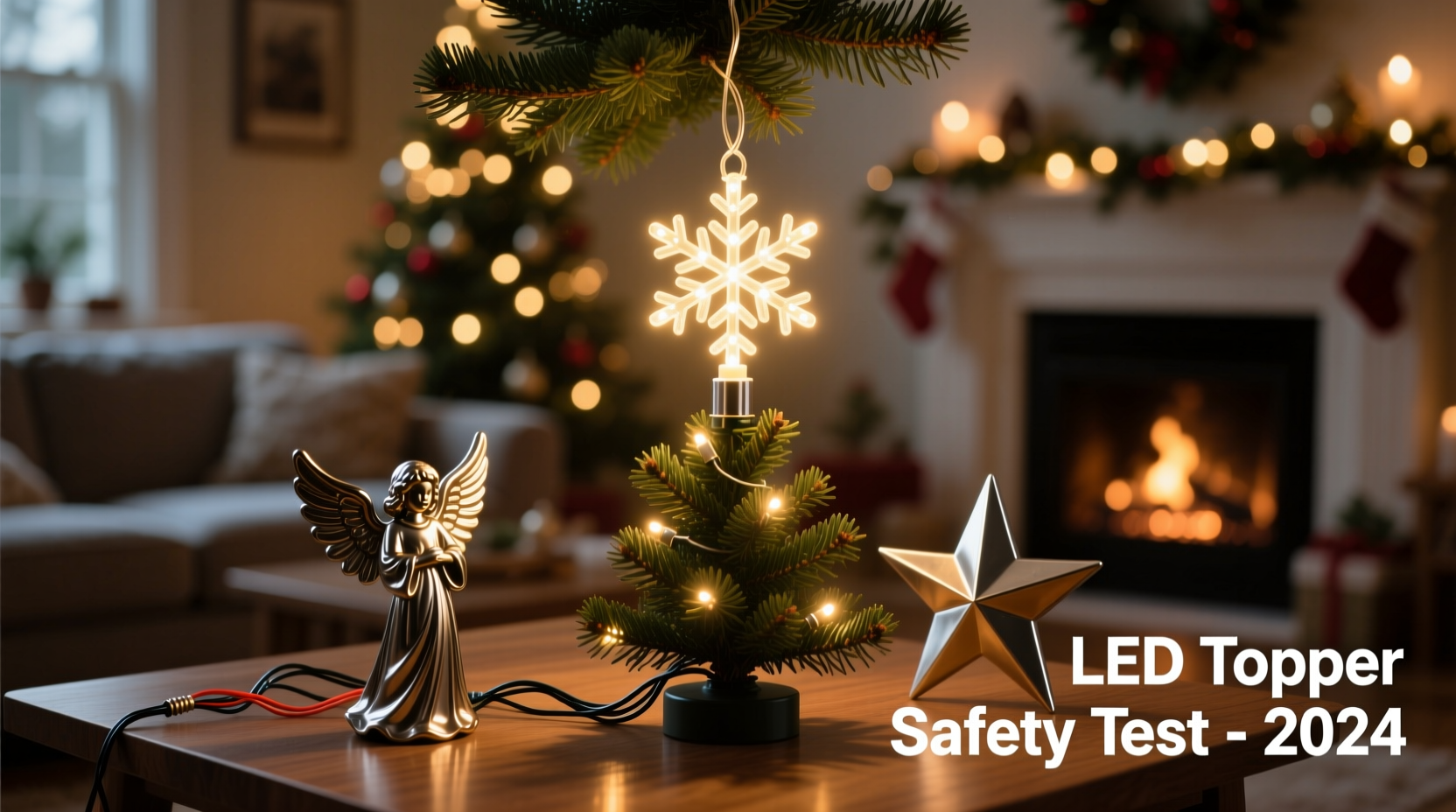 is a lighted christmas tree topper safer than a traditional angel or star