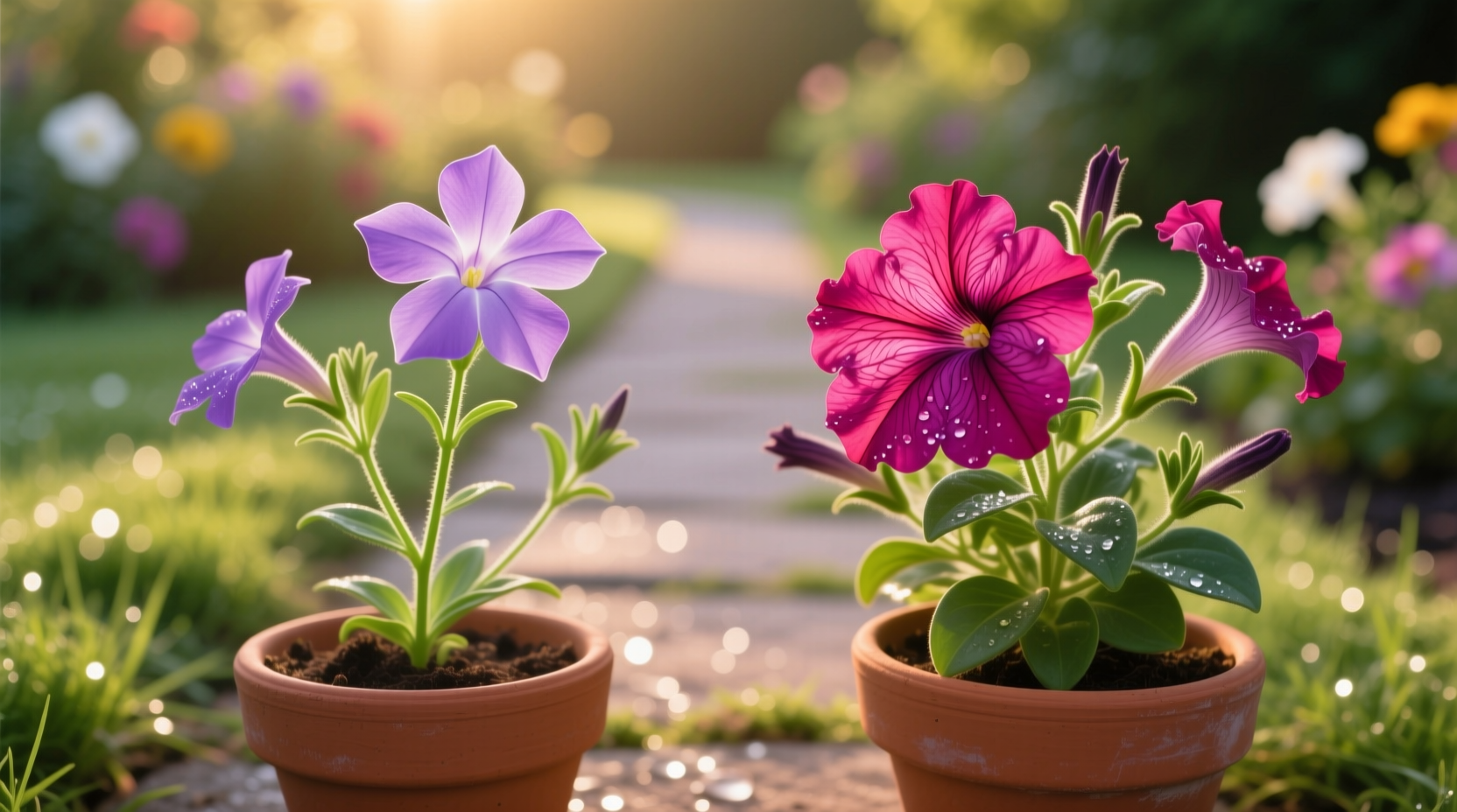 vinca vs petunia