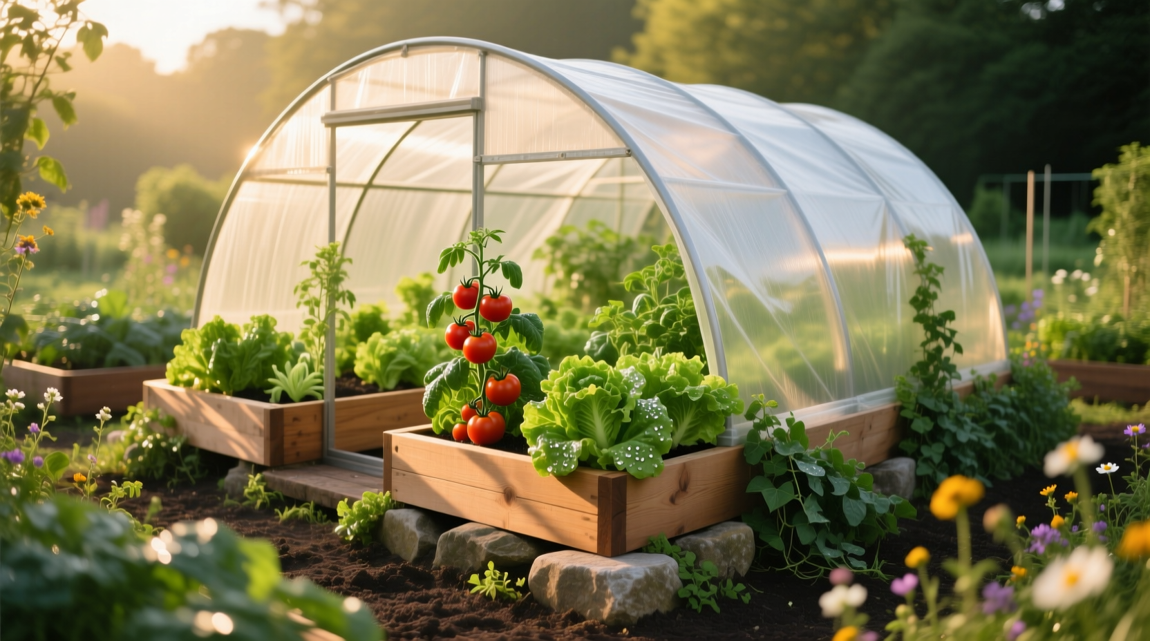 raised bed hoop house