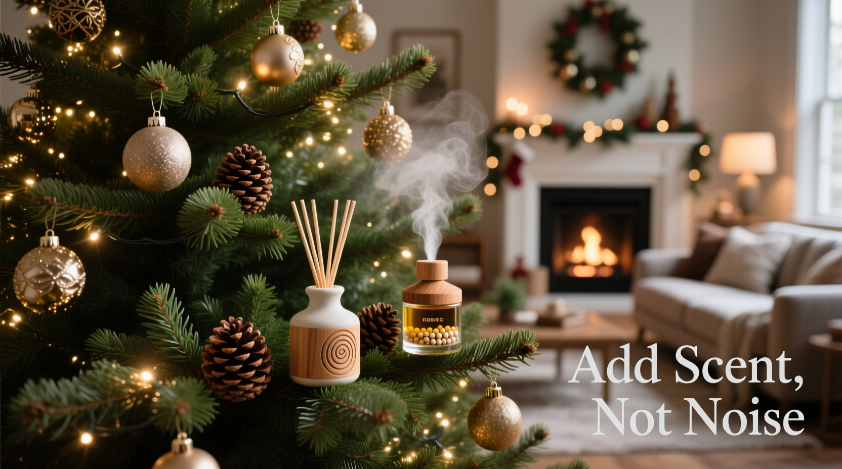 how to add scent diffusers inside a christmas tree for subtle aroma