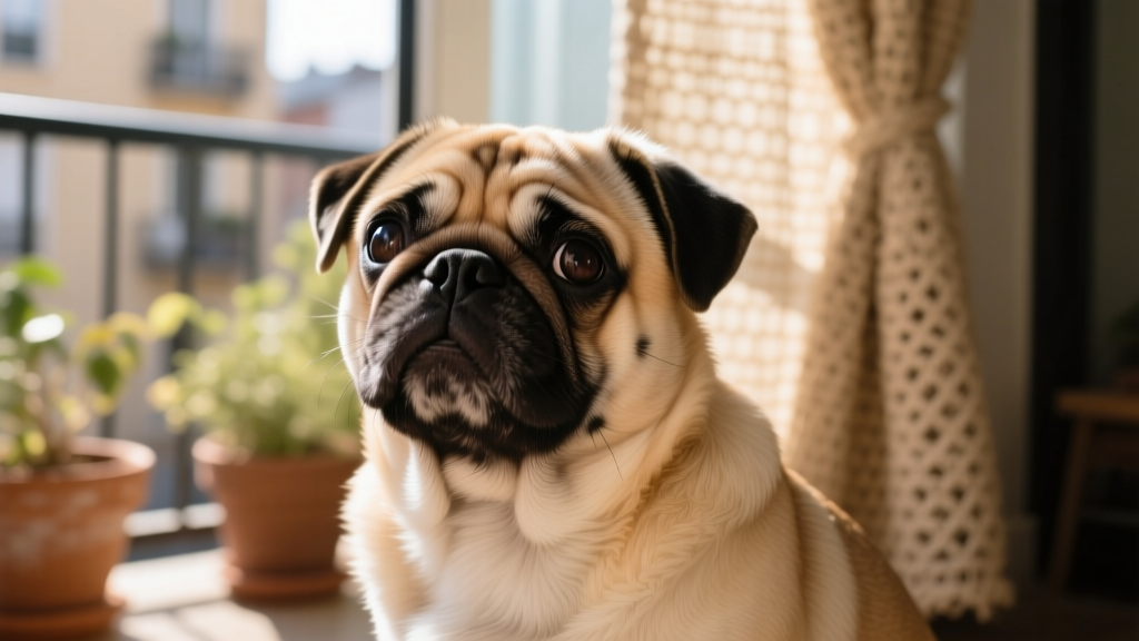 pug with head tilt