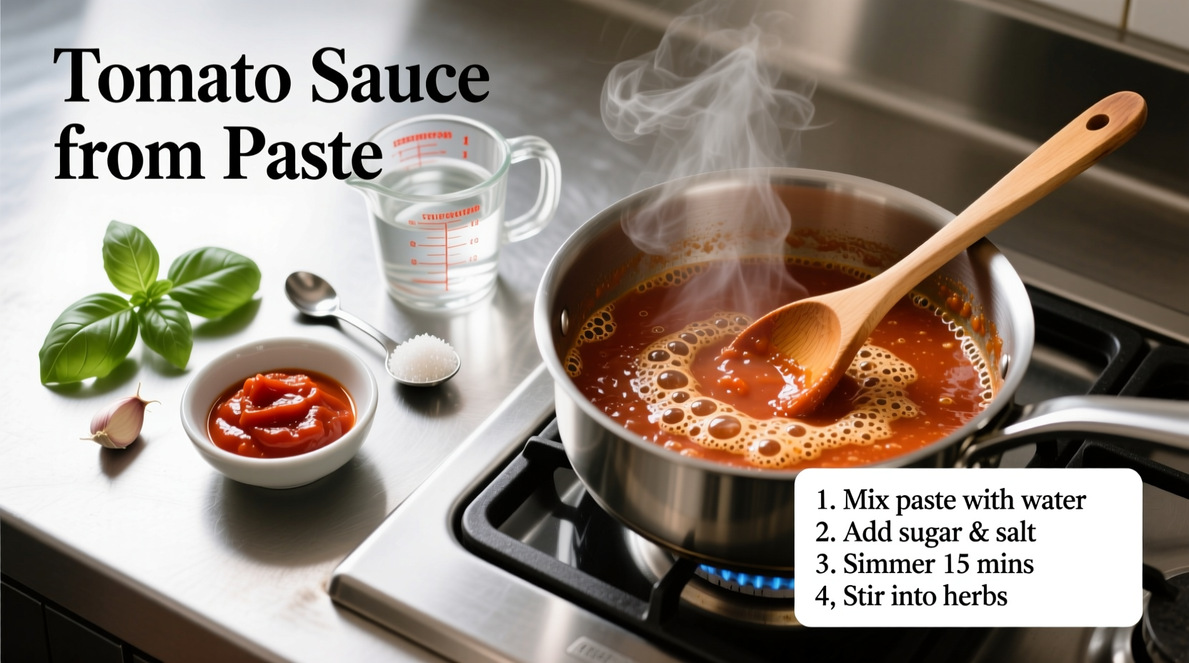 how to prepare tomato sauce using tomato paste
