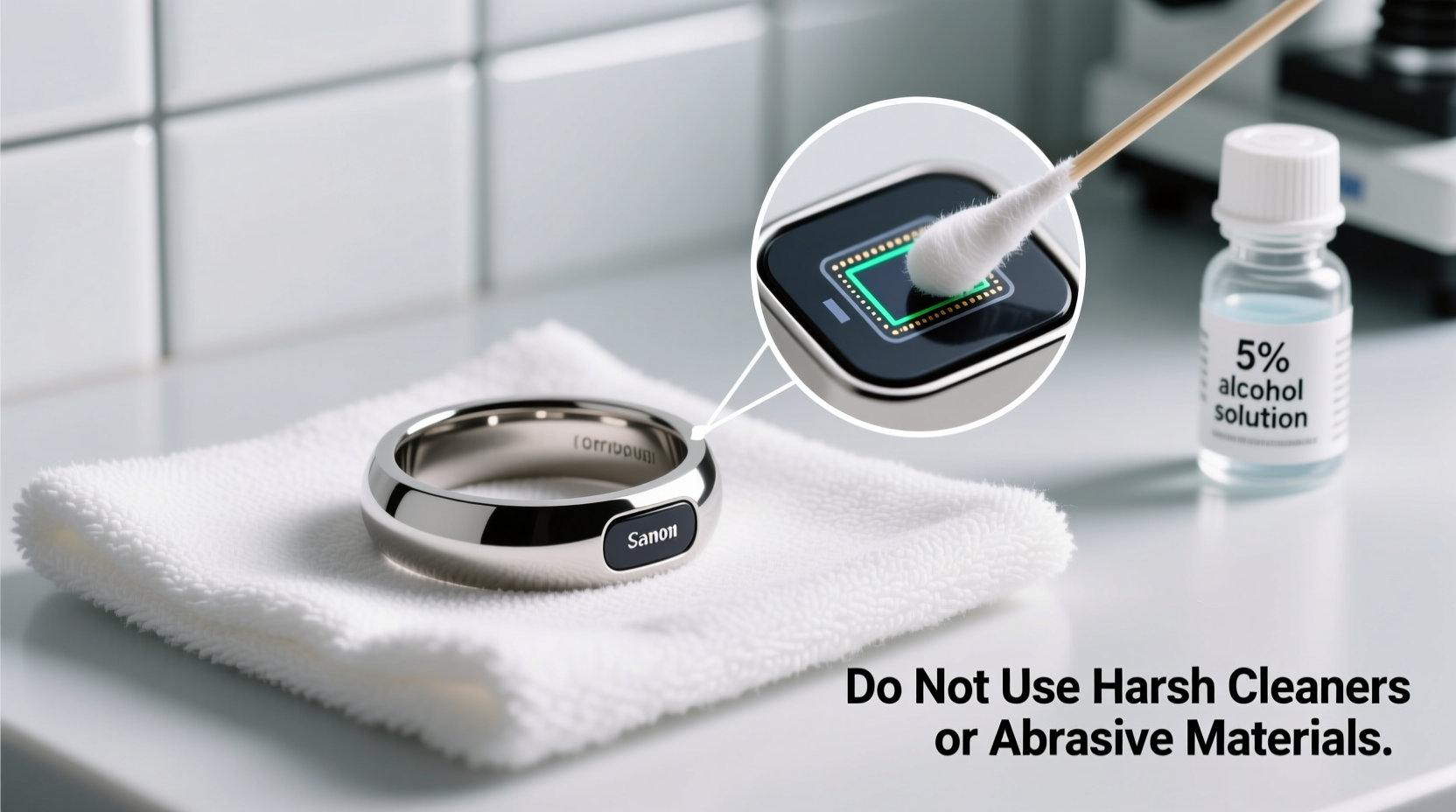 how to safely clean your smart ring without scratching the sensor