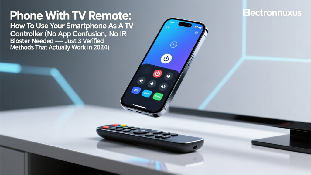 Phone With Tv Remote: How To Use Your Smartphone As A Tv Controller (No App Confusion, No IR Blaster Needed — Just 3 Verified Methods That Actually Work in 2024)