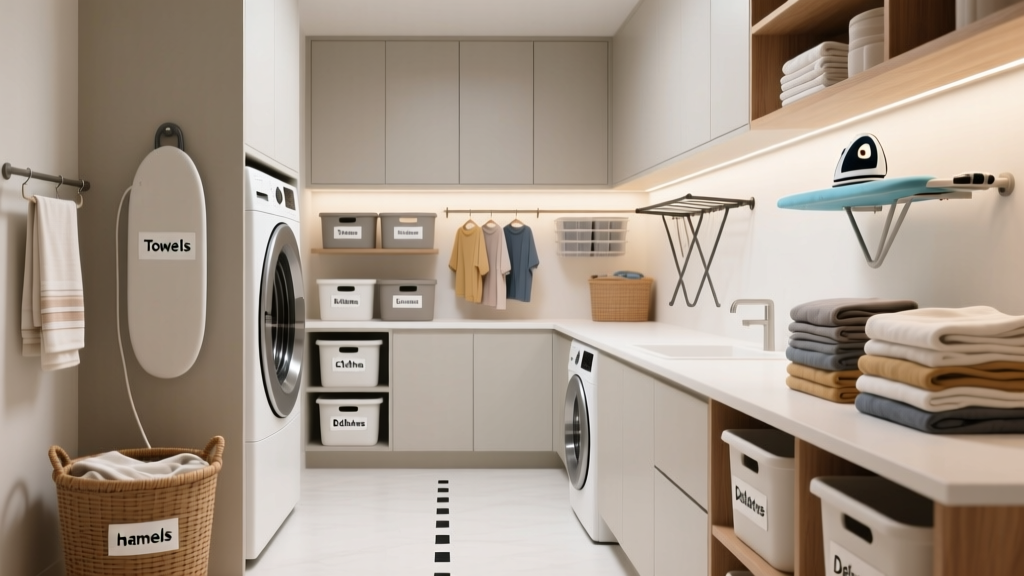 Laundry Room Workflow Map: From Hamper to Folded Stack in...