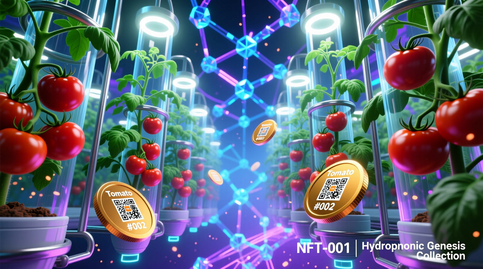 Hydroponic tomato plants with ripe fruit in NFT system