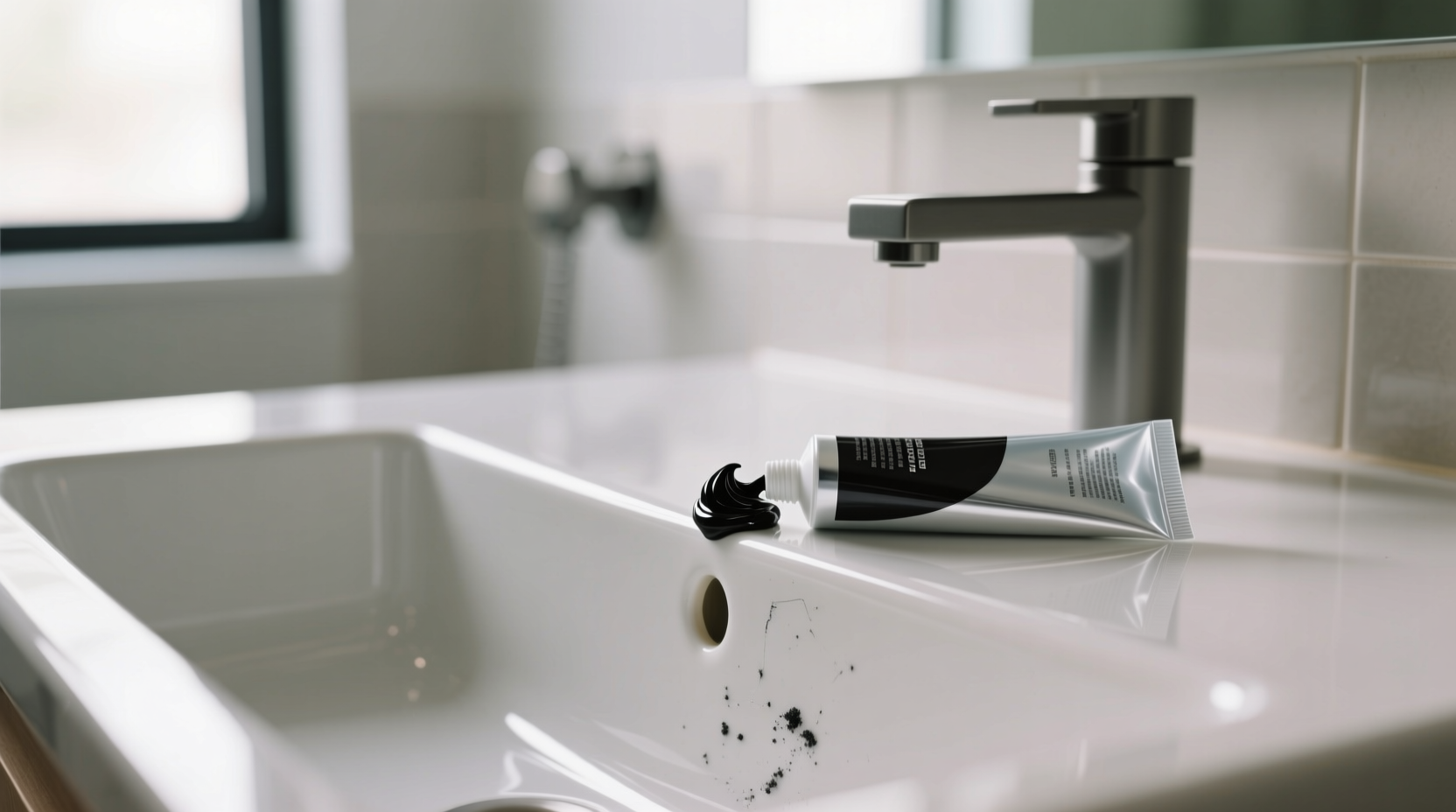 is activated charcoal toothpaste safe for porcelain sinks